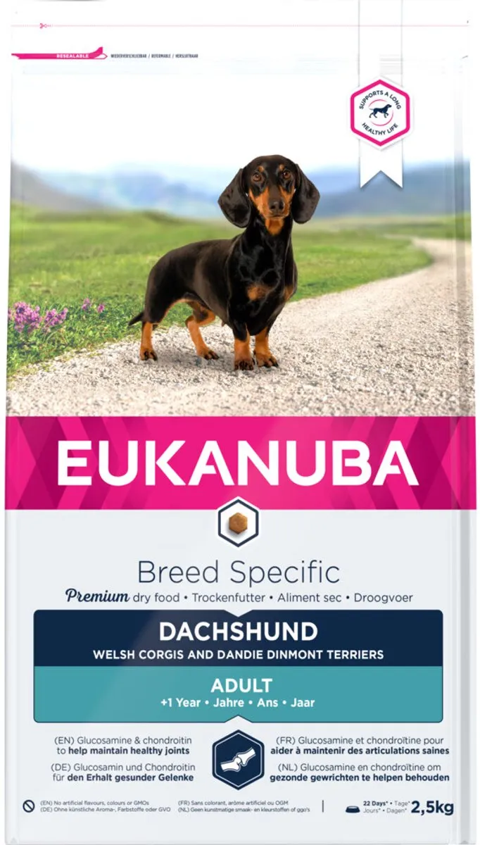 Eukanuba Dog Adult Teckel 2,5kg - 3 Stuks