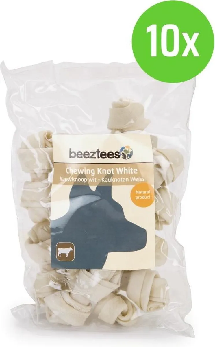 Beeztees Kauwknoop Wit 7cm - 120 Stuks