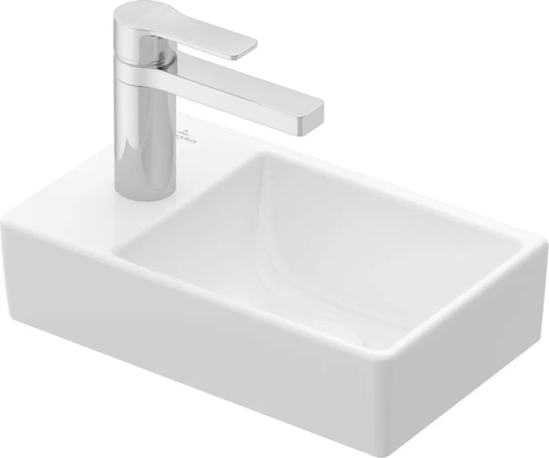 Villeroy & Boch Avento fontein 1 kraangat links 36x22cm Wit Alpin