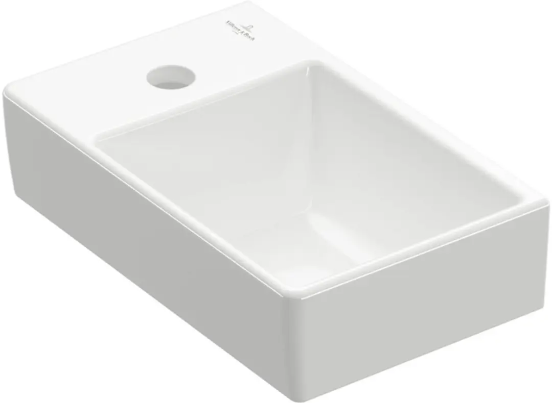 Villeroy & Boch Avento fontein 1 kraangat links 36x22cm Wit Alpin - afbeelding 2 van 6