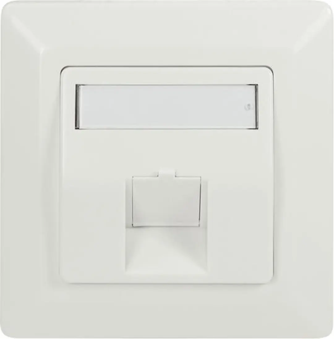 Keystone inbouwdoos voor 1 keystone RAL9010 - afbeelding 2 van 3