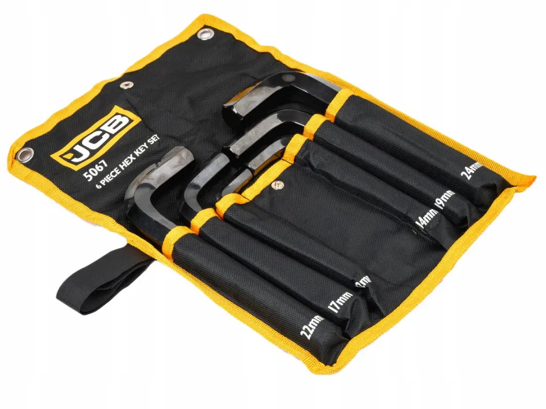 JCB Inbussleutelset Kort CRV 6 Delig 12-24mm Werkplaatsgeredasch - afbeelding 6 van 6