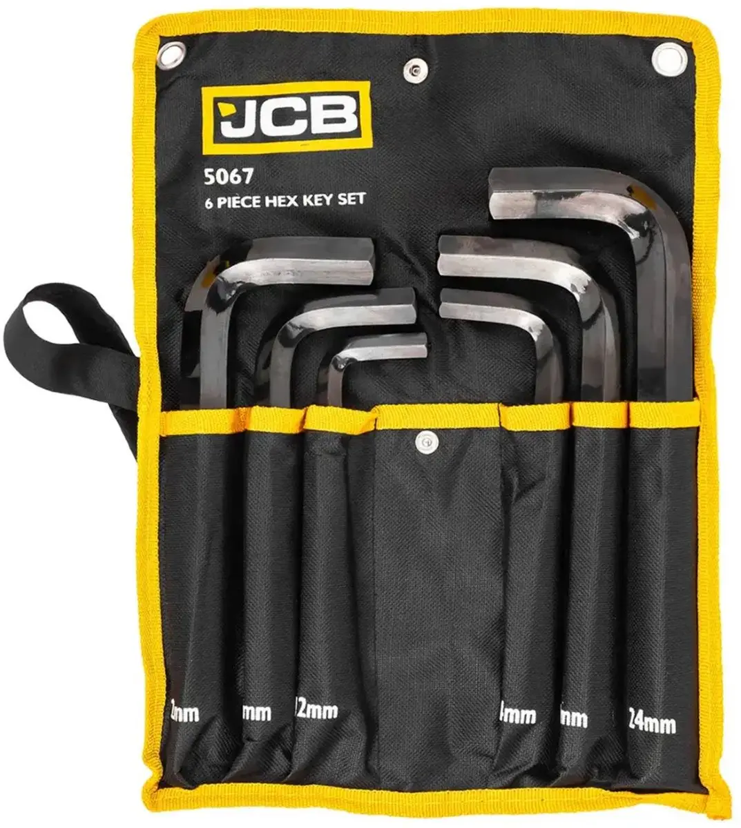 JCB Inbussleutelset Kort CRV 6 Delig 12-24mm Werkplaatsgeredasch - afbeelding 2 van 6