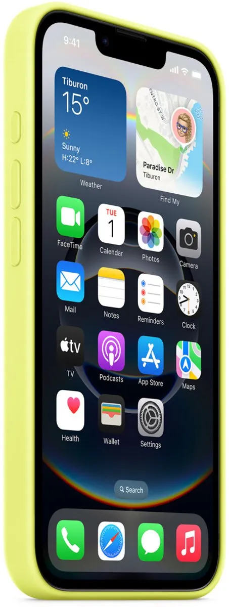Apple iPhone 16e Neon Yellow Silicone Backcover MGYW4ZM/A