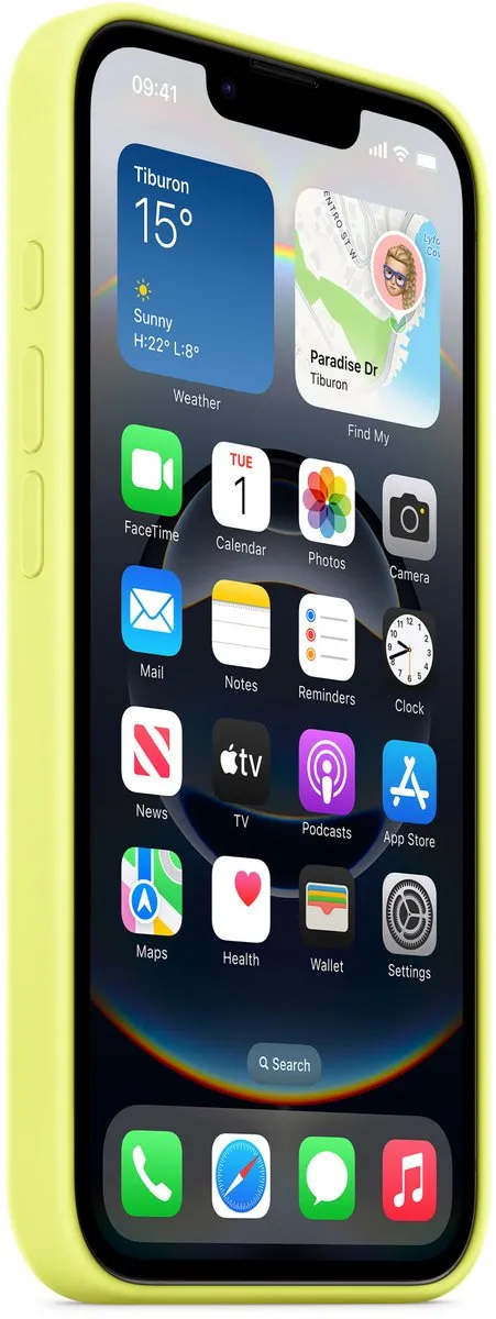 Apple iPhone 16e Neon Yellow Silicone Backcover MGYW4ZM/A
