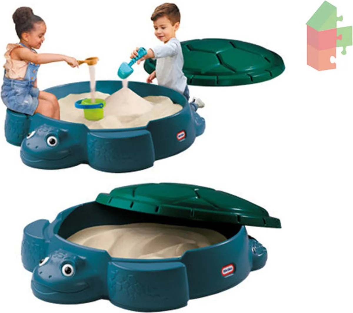 Little Tikes Go Green Zandbak Schildpad - Blauw Groen