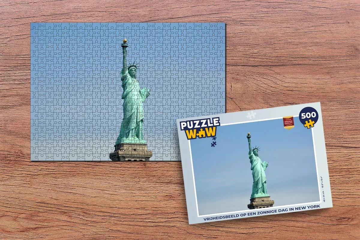 PuzzleWow Legpuzzel Vrijheidsbeeld 500 Stuks - Multicolor