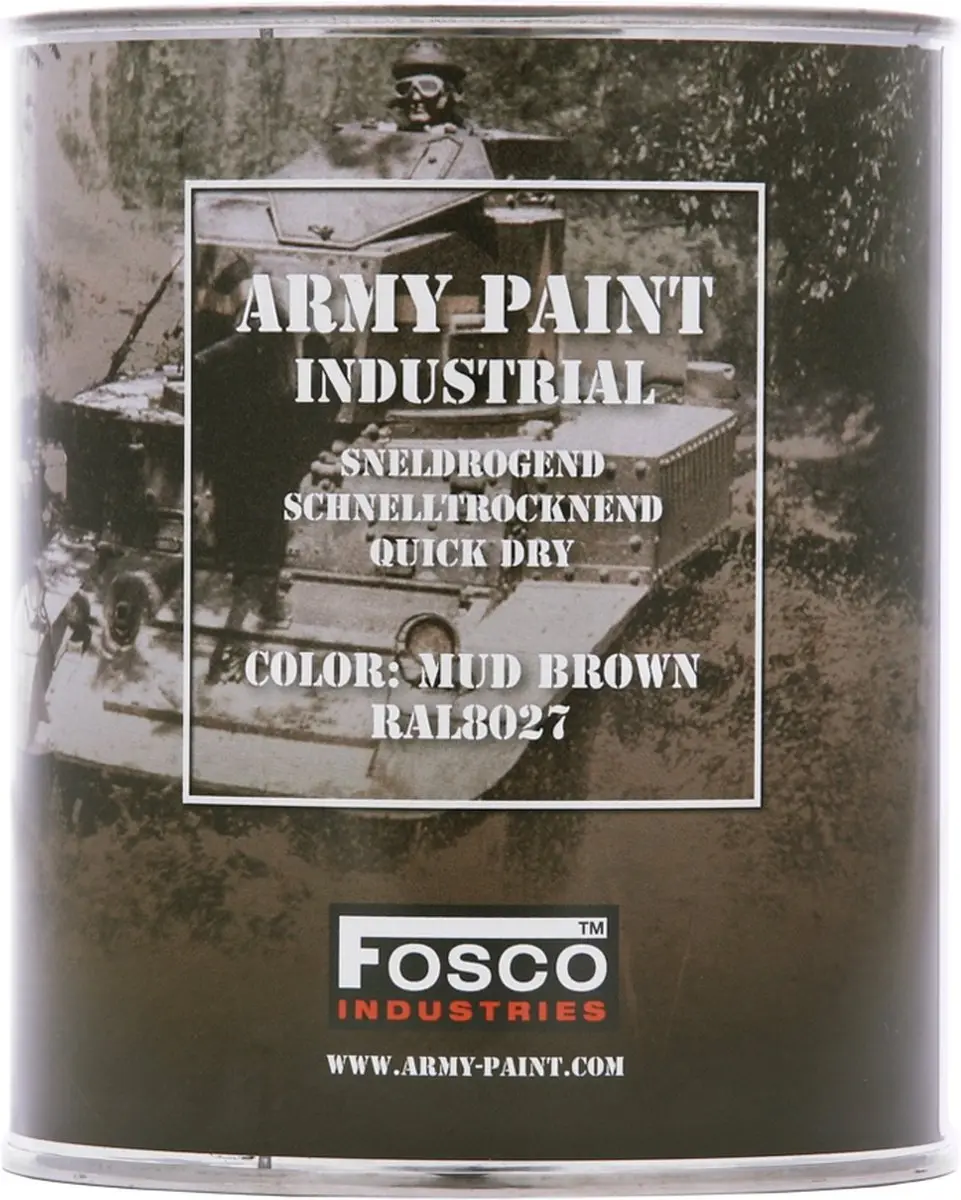 Fosco Blik legerverf 1 liter Bruin
