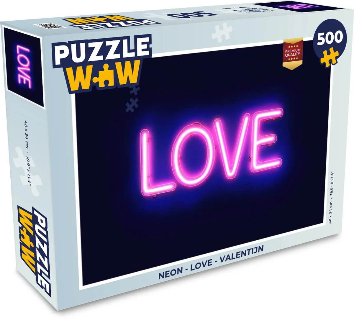 PuzzleWow Neon Love Legpuzzel 500 Stuks