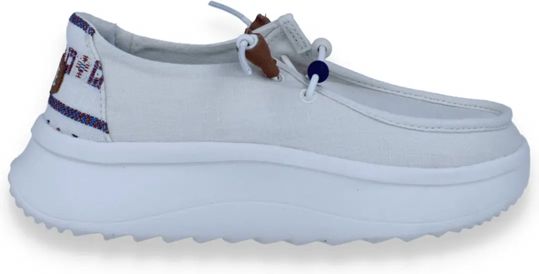 Hey Dude Dames Sneaker Wendy Peak Baja Stripe White
