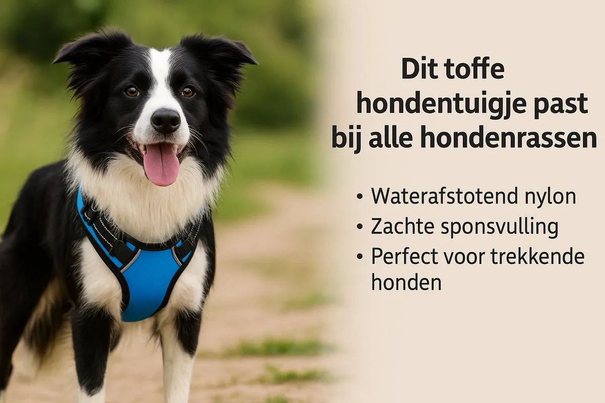 Flamingo Balou Hondenharnas Anti-Trek - Maat L - Blauw