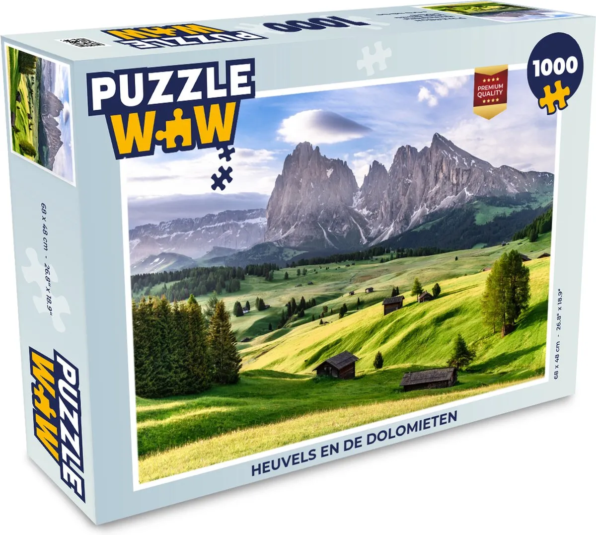 PuzzleWow Heuvels en de Dolomieten Legpuzzel 1000 Stuks