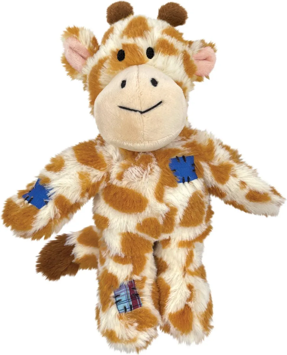 KONG Wild Knots Giraffe Pluche Hondenspeelgoed M - Geel