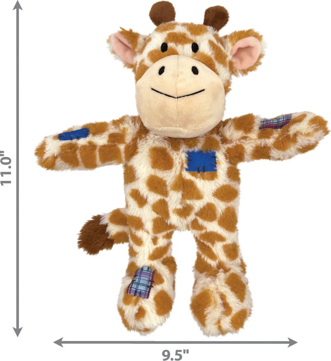 KONG Wild Knots Giraffe Pluche Hondenspeelgoed M - Geel