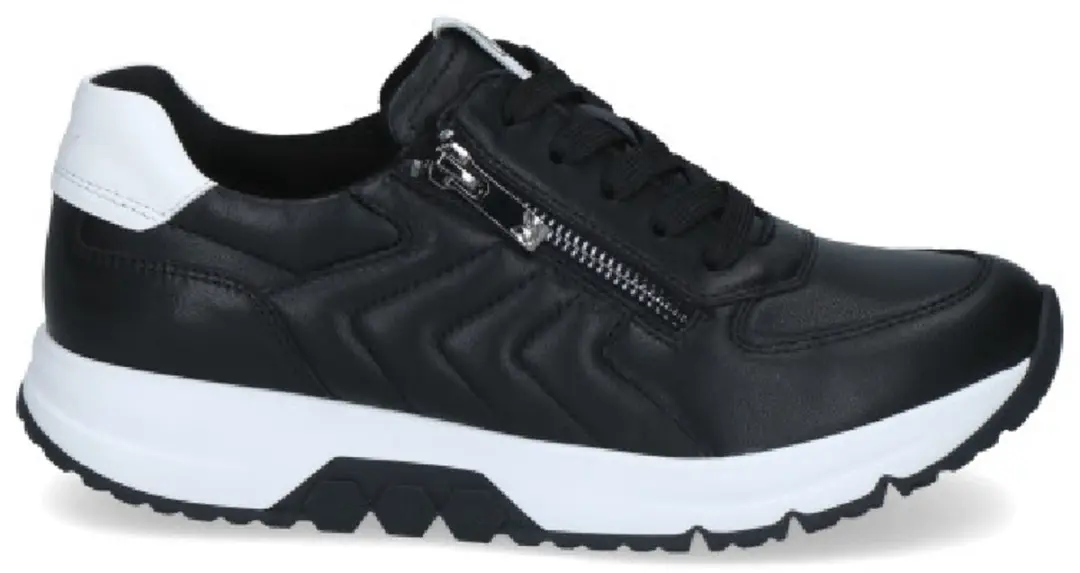 Caprice art. 9-23741-47 019 zwart sneaker veter/rits H leest