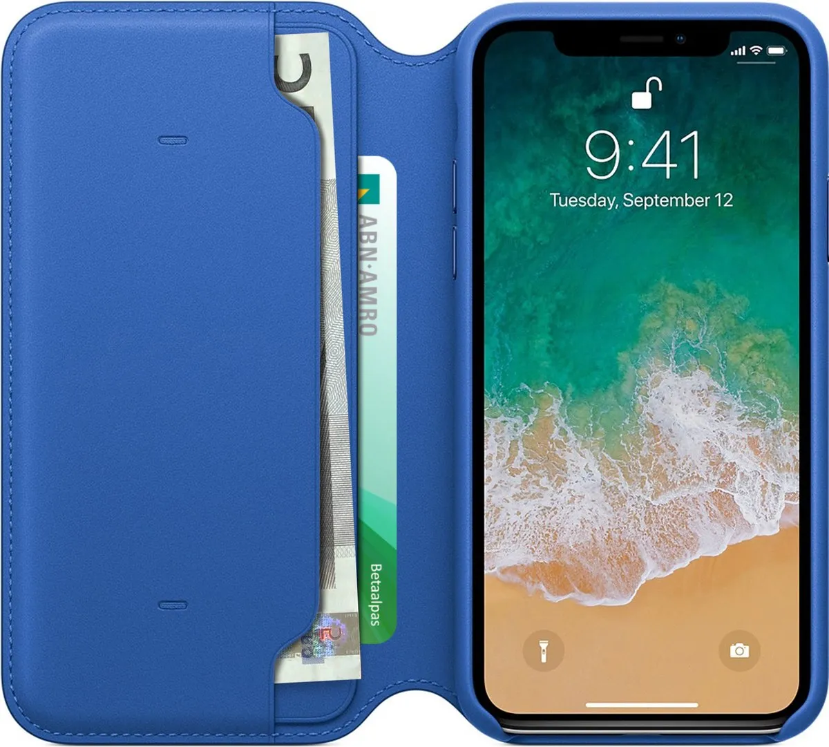Apple Folio Hoesje iPhone X - Electric Blue - MRGE2ZM/A