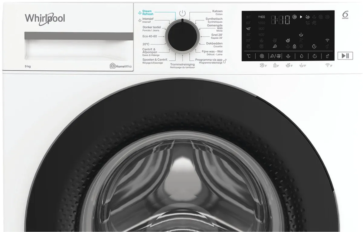 Whirlpool WAM 97WB Wasmachine 9kg 1400 RPM - Wit - afbeelding 6 van 6