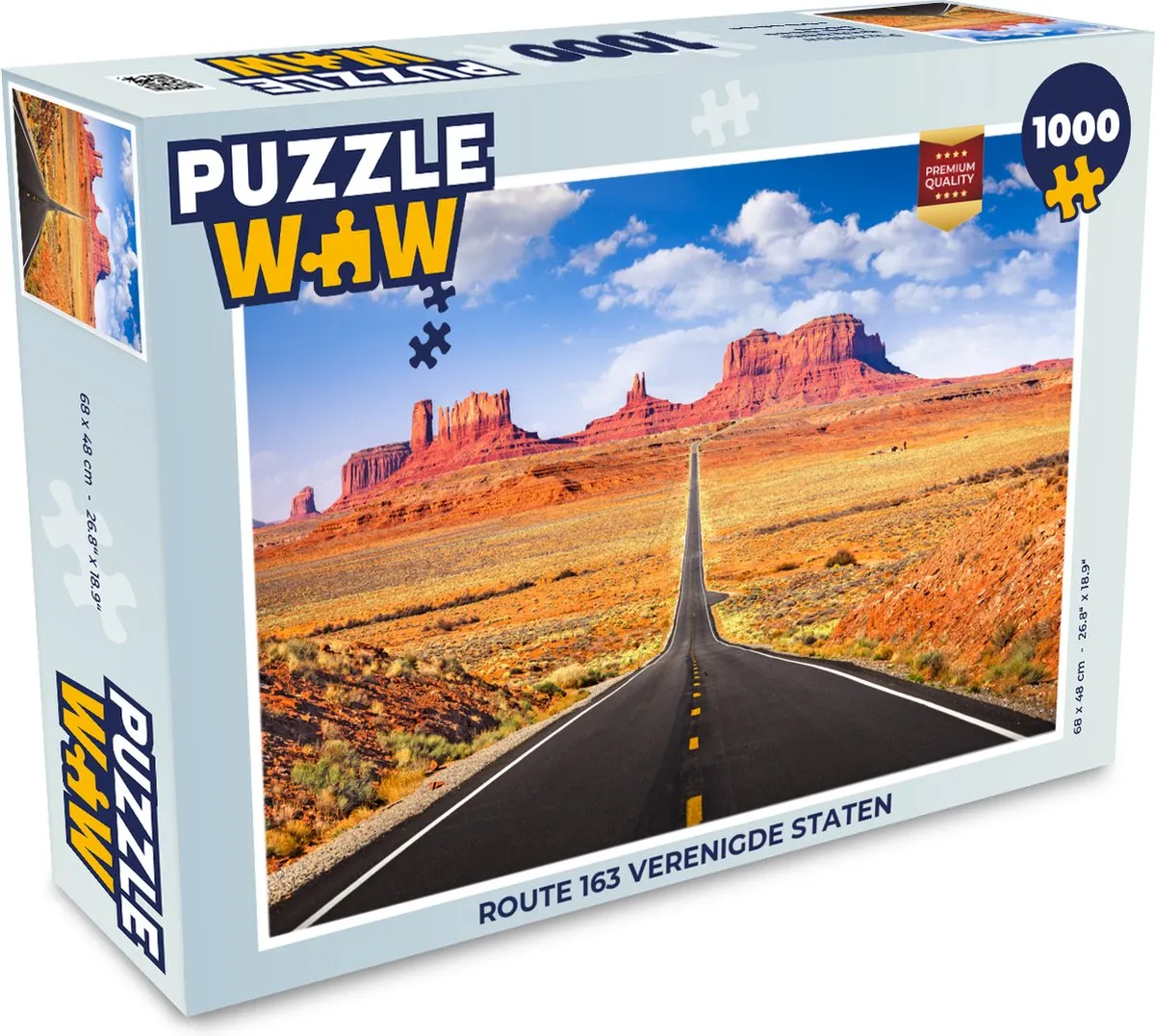 PuzzleWow Route 163 Verenigde Staten Legpuzzel 1000 Stuks