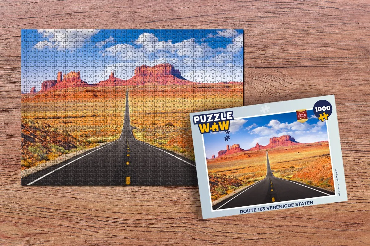 PuzzleWow Route 163 Verenigde Staten Legpuzzel 1000 Stuks - Multicolor