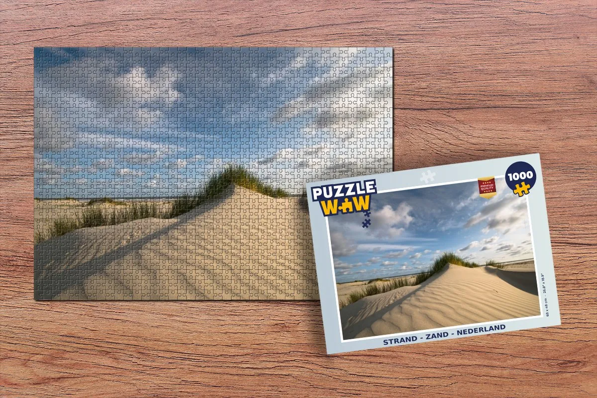 PuzzleWow Strand Nederland Legpuzzel 1000 Stuks - Multicolor
