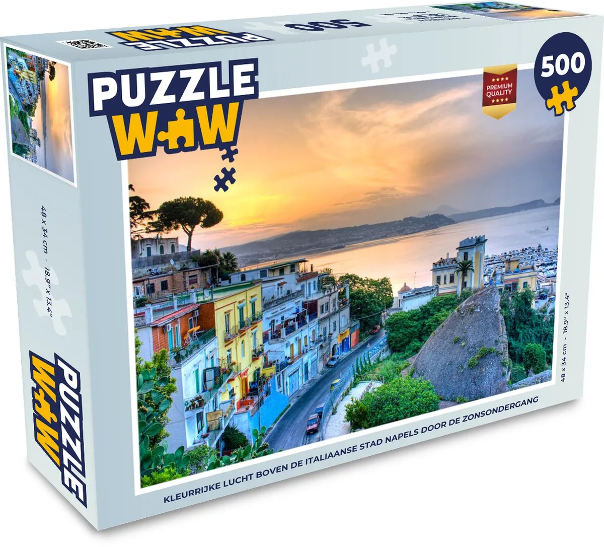 PuzzleWow Architectuur Napels Legpuzzel 500 Stuks