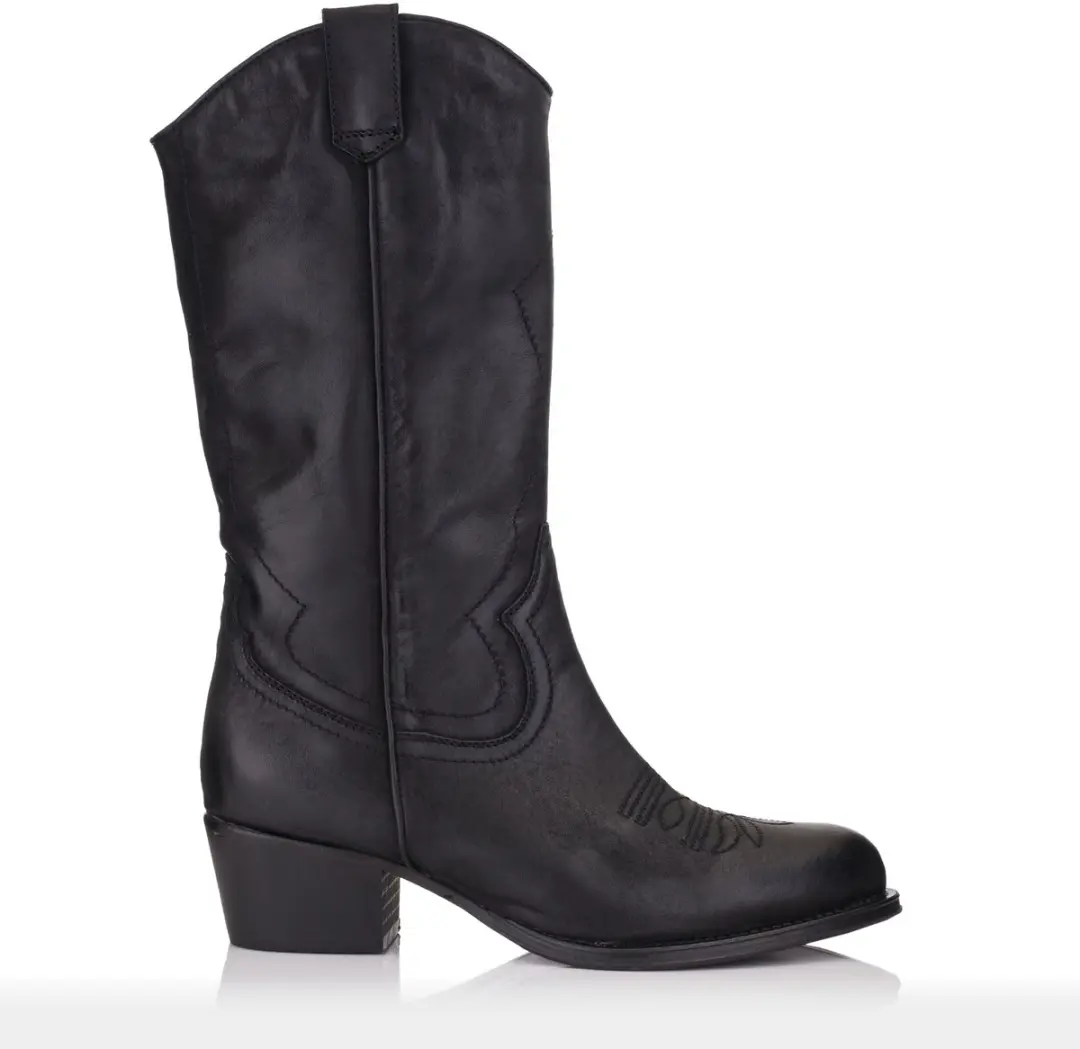 Omnio dulce cowboy laarzen zwart nubuck leer