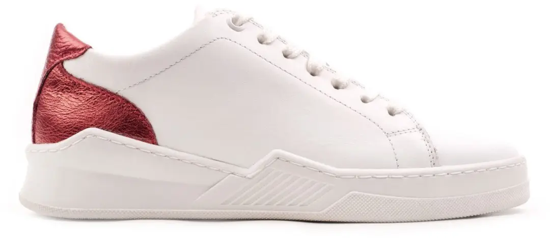 Omnio spencer city sneakers dames wit/rood leer