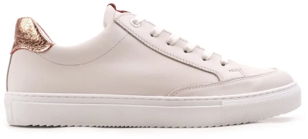 Omnio alfa retro sneakers dames beige/rosé leer