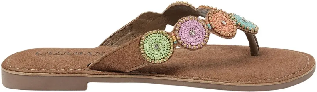 Lazamani Luna Dames Slippers Tan/Multi - afbeelding 6 van 6