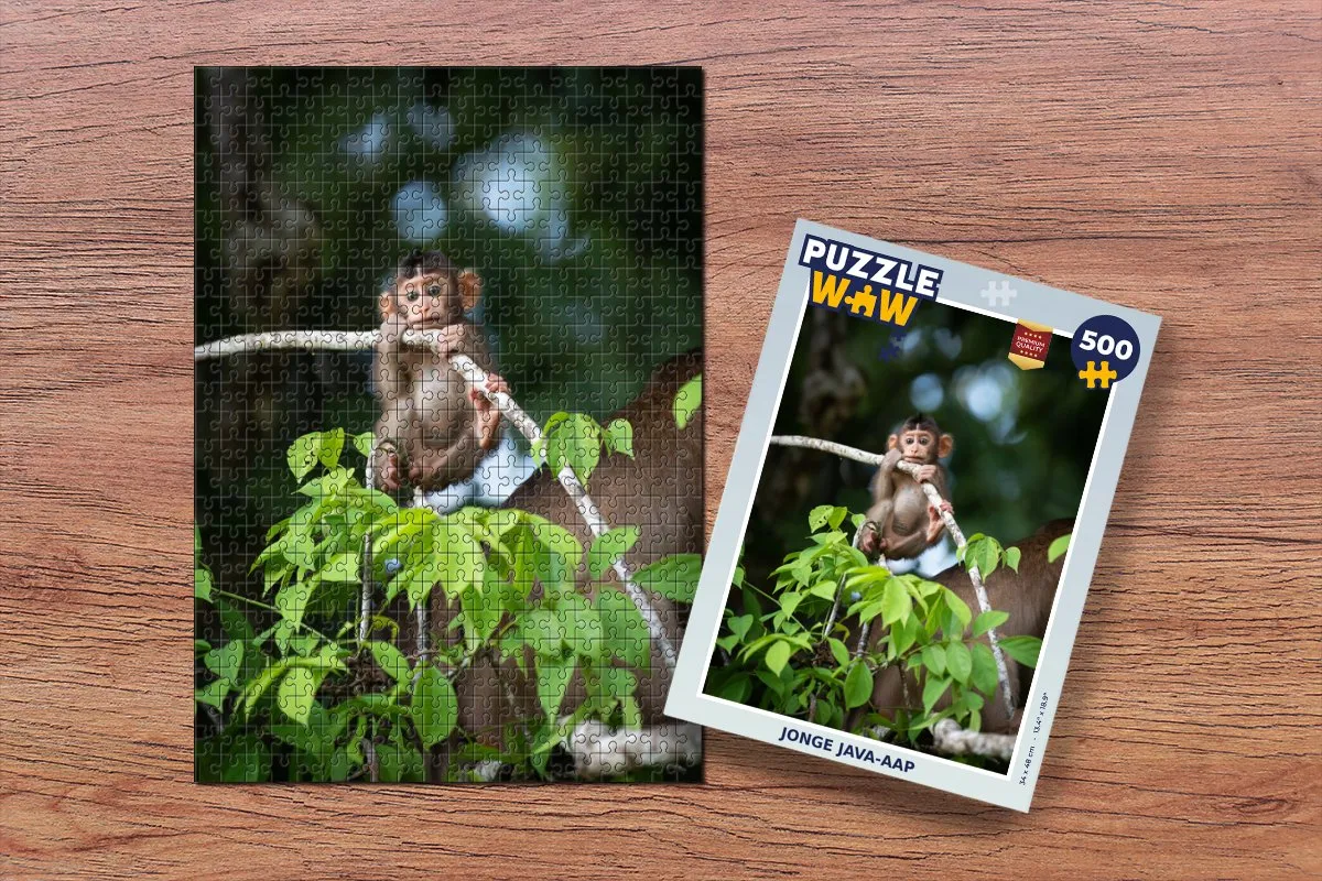 PuzzleWow Baby Aap Takken Legpuzzel 500 Stuks - Multicolor