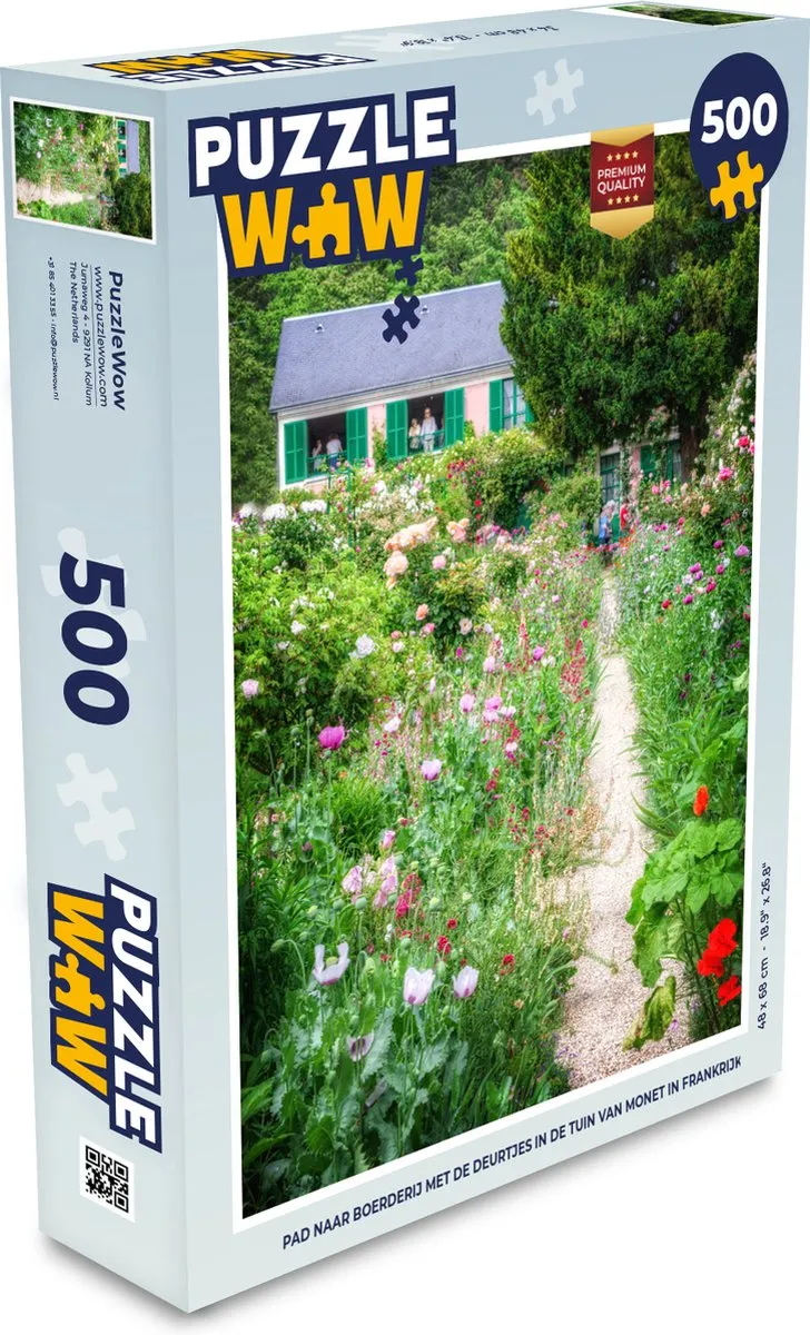 PuzzleWow Monet Boerenhof Legpuzzel 500 Stuks