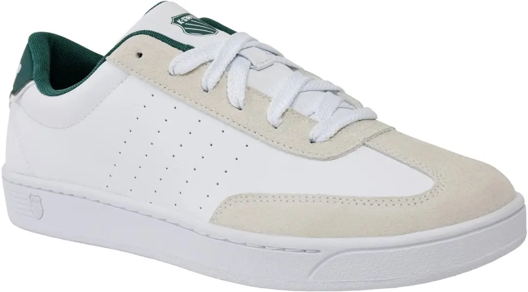 K-Swiss COURT BALBOA SDE herensneaker vrijetijdsschoen 04735-168-M wit/groen