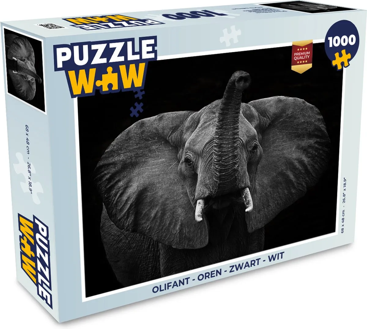 PuzzleWow Olifant Legpuzzel 1000 Stukken