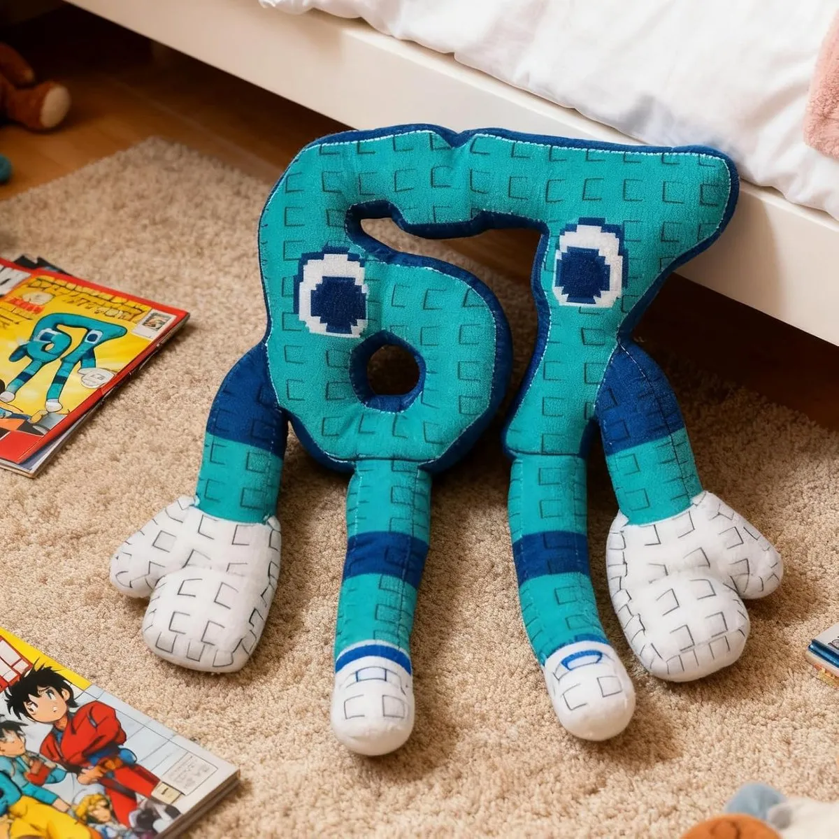 Topknuffels Six-Seven Pluche Knuffel 25cm - Meme Brainrot Roblox