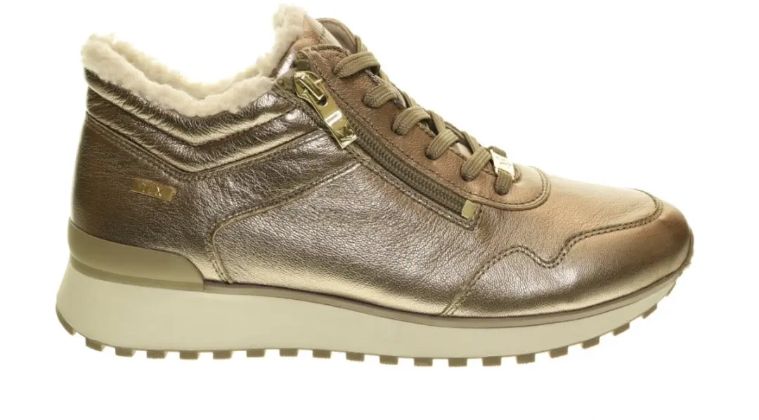 Taupe Metallic Bottine Wolgevoerd maat 38