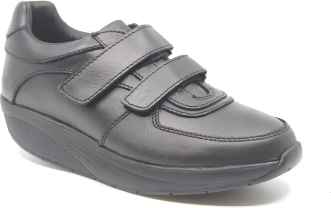 MBT, KARIBU 17 UNISEX, 700927-03, Zwarte dames klittenbandschoenen met ronde afw