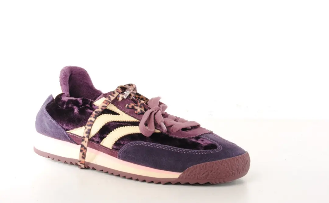 MRP Utah Lage Sneaker - Paars/Beige - afbeelding 3 van 6