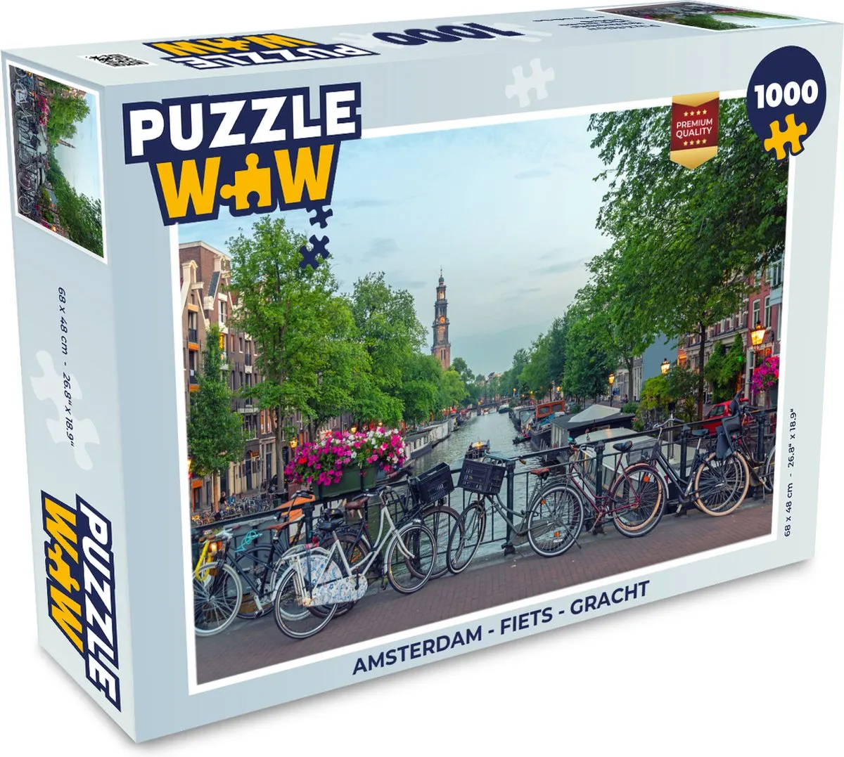 PuzzleWow Amsterdam Gracht Legpuzzel 1000 Stuks