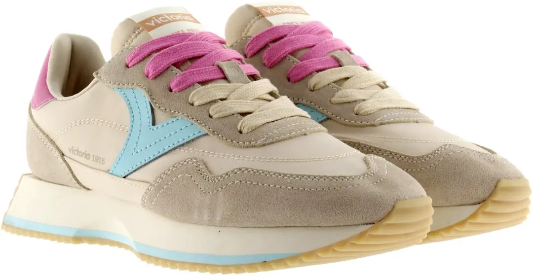 Victoria Cosmos Lage leren sneakers Beige - afbeelding 2 van 6