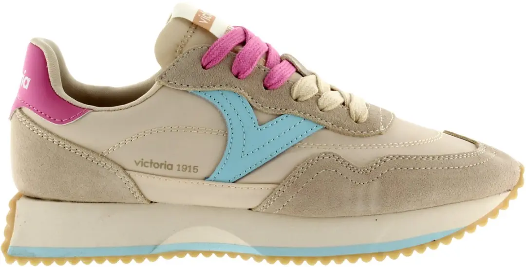 Victoria Cosmos Lage leren sneakers Beige