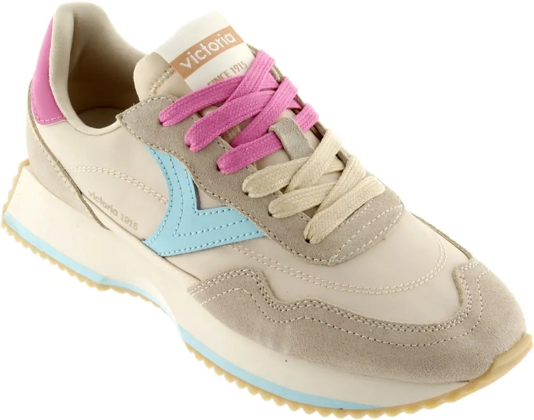 Victoria Cosmos Lage leren sneakers Beige - afbeelding 3 van 6