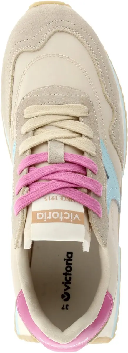 Victoria Cosmos Lage leren sneakers Beige - afbeelding 4 van 6