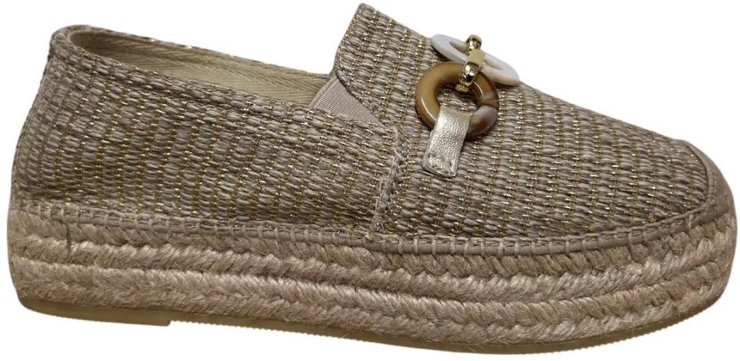 Viguera 2292 Loana Camello Instappers Beige Goud Textiel Dames