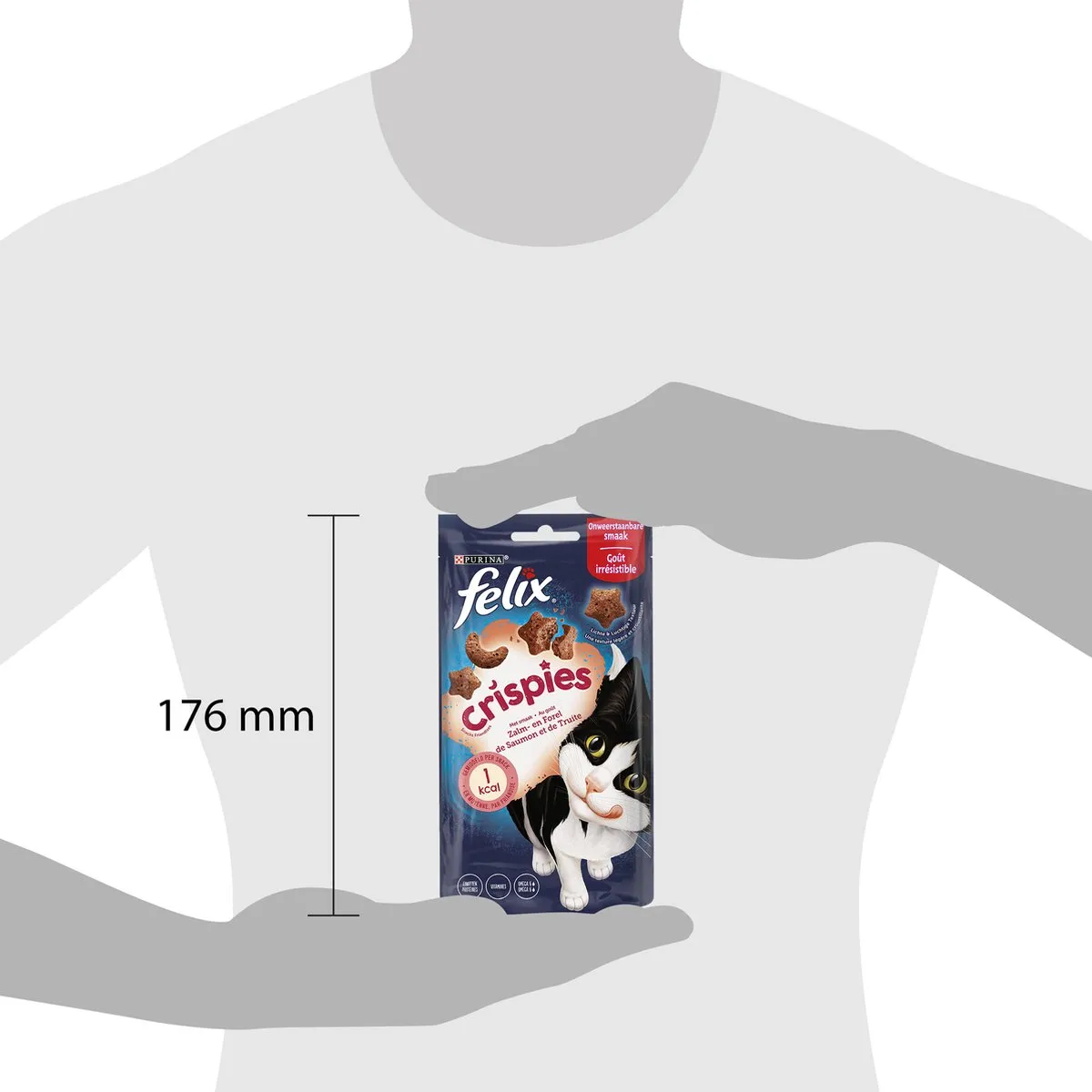 Felix Crispies Kattensnacks Zalm & Forel - 8x45g - afbeelding 6 van 6