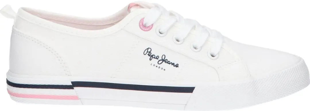 Pepe Jeans Brady Top Damestrainers gebroken wit