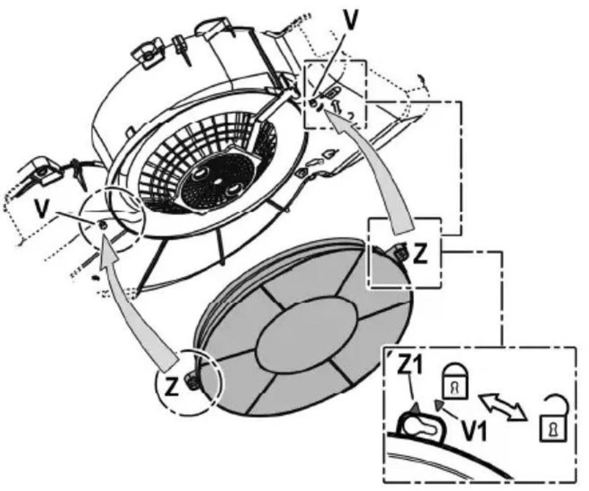 Whirlpool Bauknecht AMC037 Koolstoffilter - Zwart
