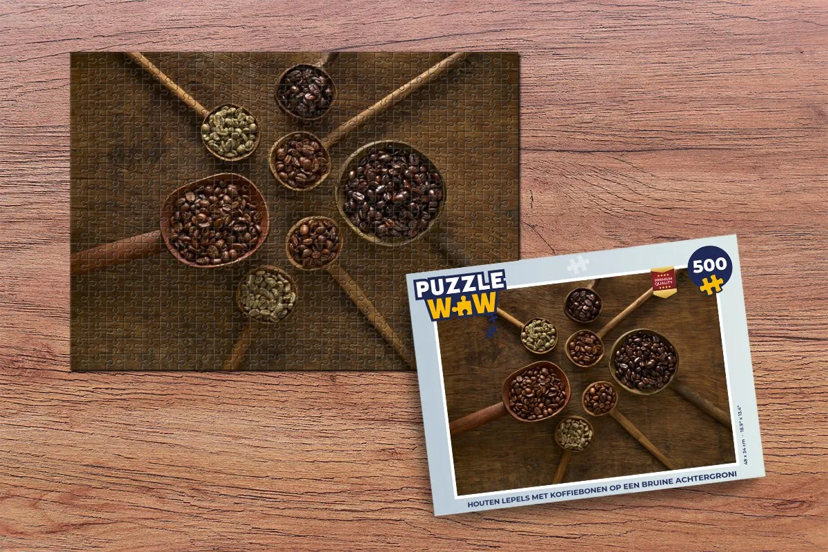 PuzzleWow Legpuzzel Houten Lepels 500 Stuks - Multicolor