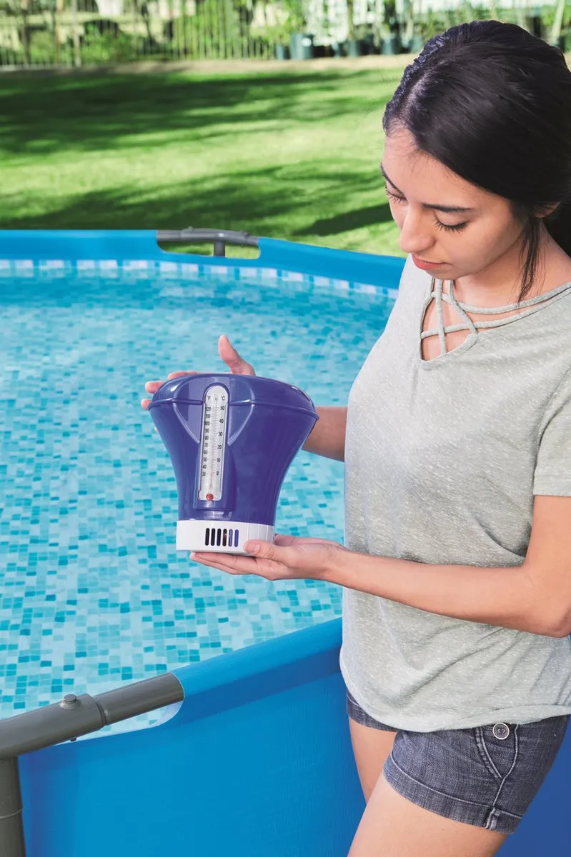 HBM Bestway Chloordrijver 12,7cm - 1 Stuk - Blauw/Oranje/Geel