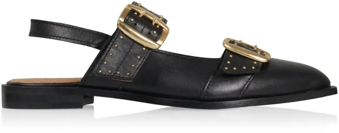 DWRS label Port Isabel black slingbacks