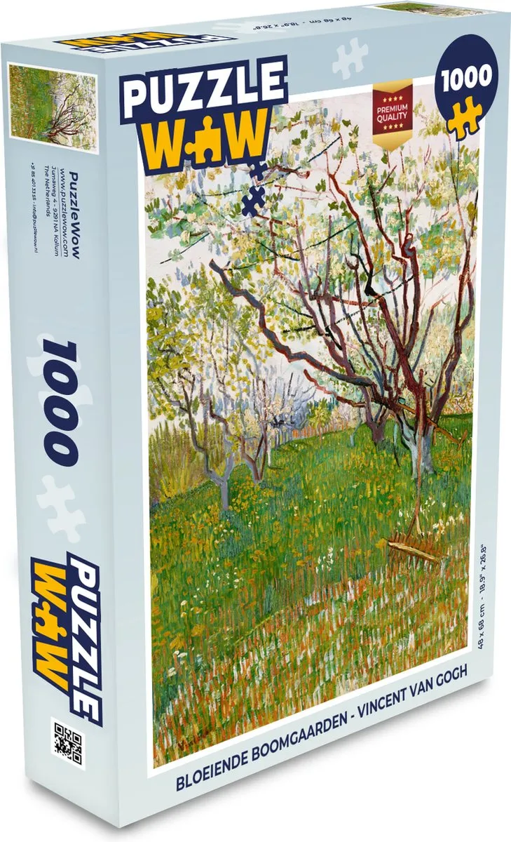 PuzzleWow Vincent van Gogh Bloeiende Boomgaarden Legpuzzel 1000 Stuks - Multicolor